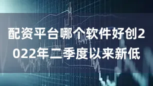 配资平台哪个软件好创2022年二季度以来新低