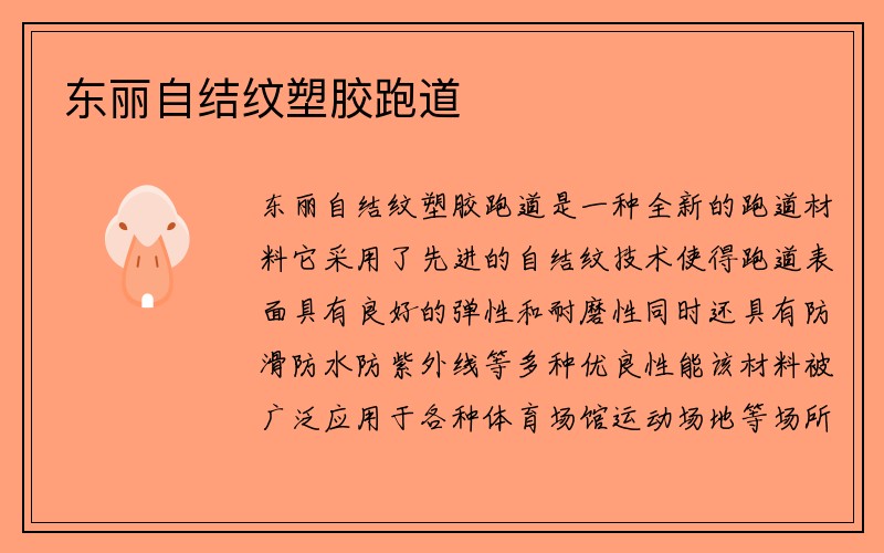 东丽自结纹塑胶跑道